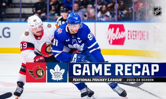 Senators @ Maple Leaf 11/8 | NHL Highlights 2023