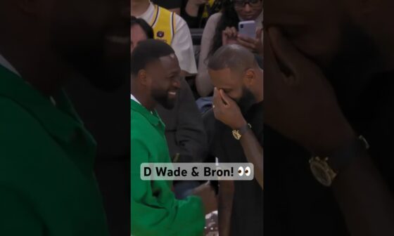 Dwyane Wade & LeBron courtside in LA! 👀 | #Shorts