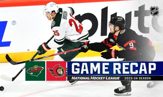 Global Series Sweden | Wild vs. Senators | NHL Highlights 2023