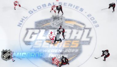 Larkin, Stützle Mic'd Up for Global Series Sweden | NHL Mic Drop