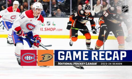 Canadiens @ Ducks 11/22 | NHL Highlights 2023
