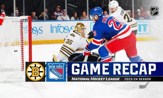 Bruins @ Rangers 11/25 | NHL Highlights 2023