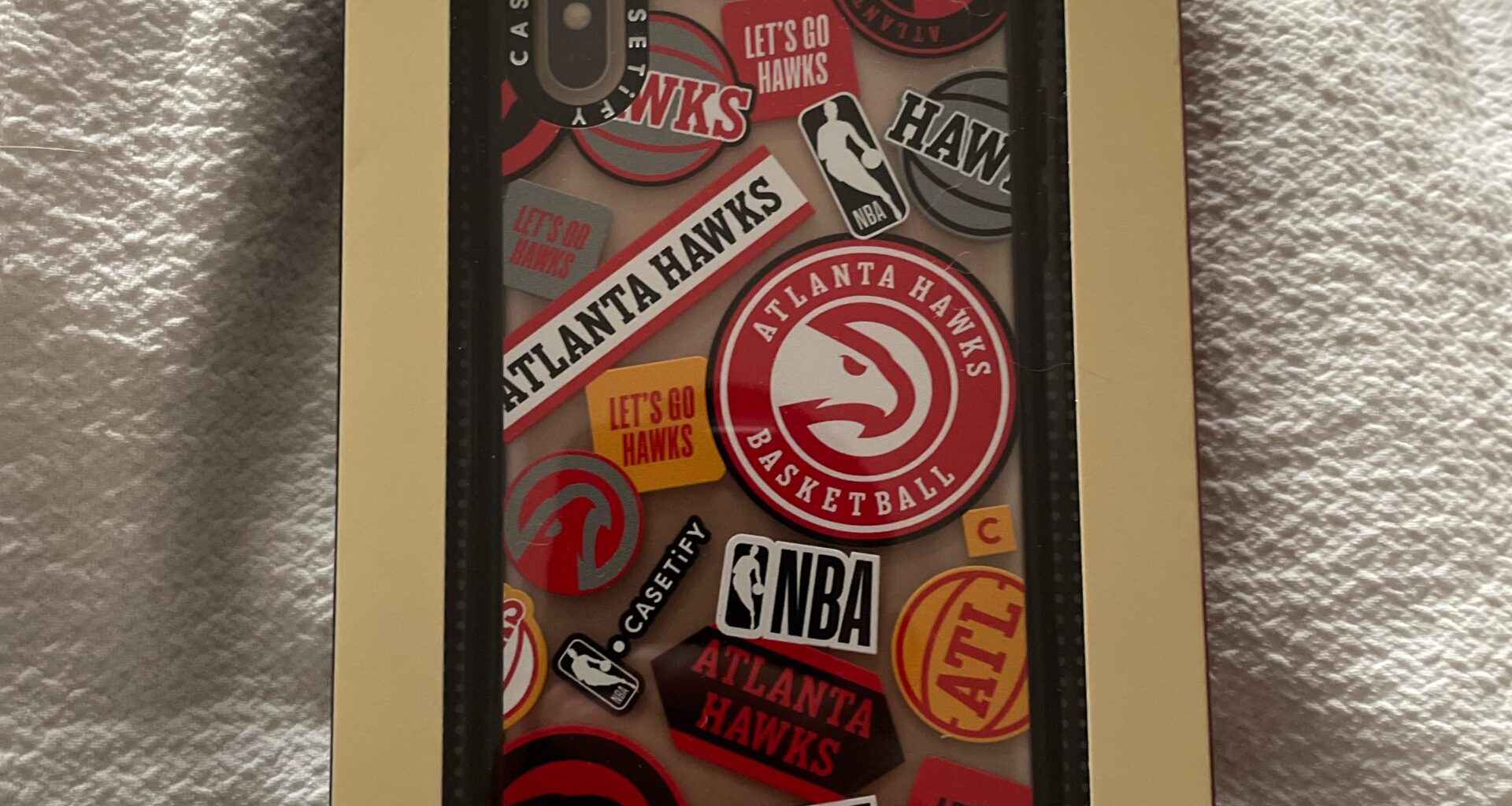 Grabbed this Hawks iphone case for my kid