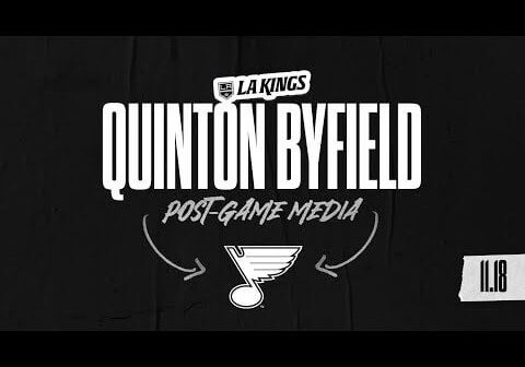 Forward Quinton Byfield | 11.18.23 Postgame Media | LA Kings v St Louis Blues
