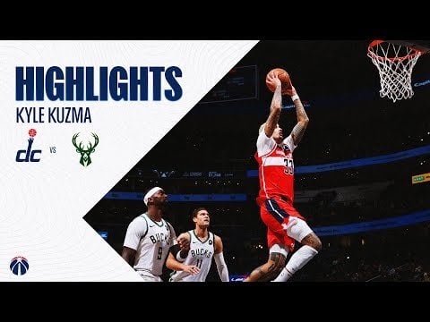Highlights: Kyle Kuzma scored 22 point and dished out a career-high 13 assists against the Milwaukee Bucks
