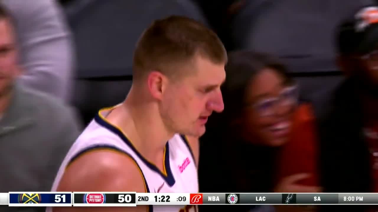 [Highlight] Nikola Jokic follows in Michael Malone's footsteps and picks up two technical fouls to get ejected during Nuggets-Pistons