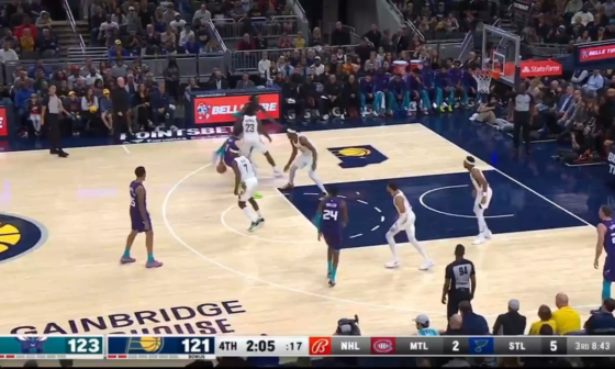 Question on this play: LaMelo gets the switch onto their center, commentary says "give him some room"; why does Coach Clifford motion for PJ to cut and screen here, allowing a guard to switch back onto Melo?