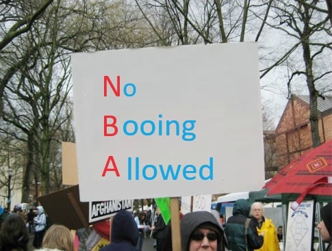 Make a sign and get yourself on TV next home game...