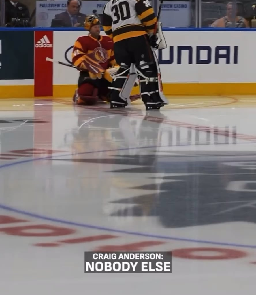 Ryan Miller mic’d up for the Legends Classic warmup.. ft Young Guy Andy