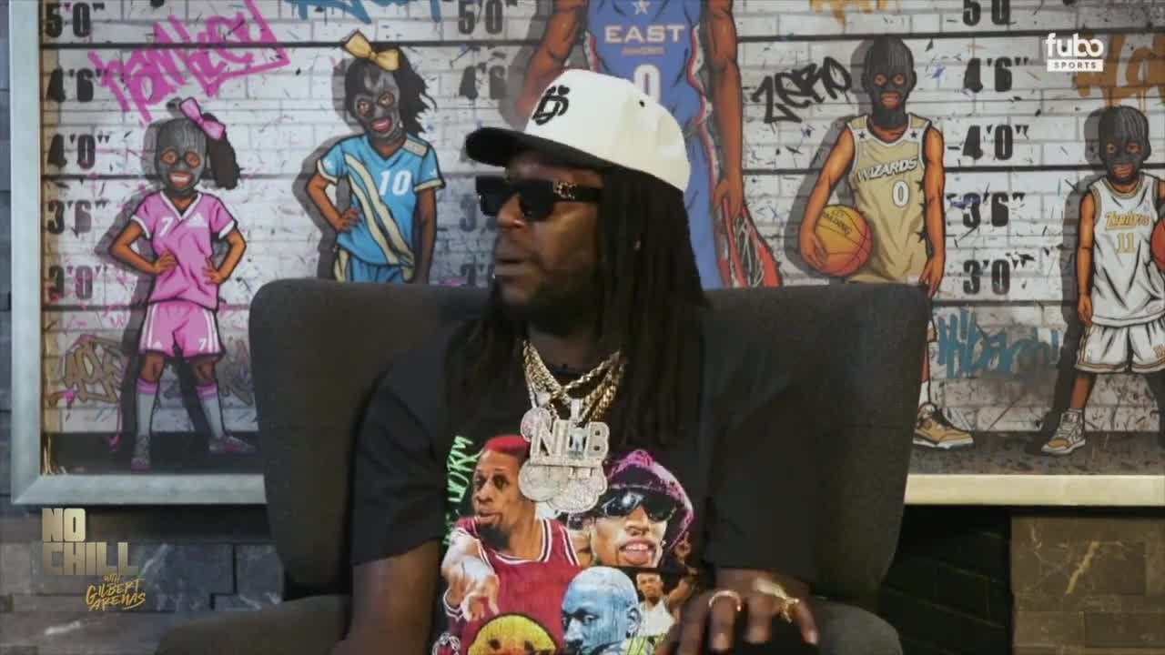 Montrezl Harell is asked who is harder to guard - Giannis, Embiid or Jokic? His answer is emphatic. "He's choreographing this whole thing on the floor -from the 5 spot, bro. And I ain't even talked about when he done gone ahead and put a bucket on you."