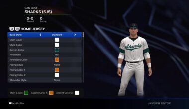 Made sharks jerseys and logo in MLB the show