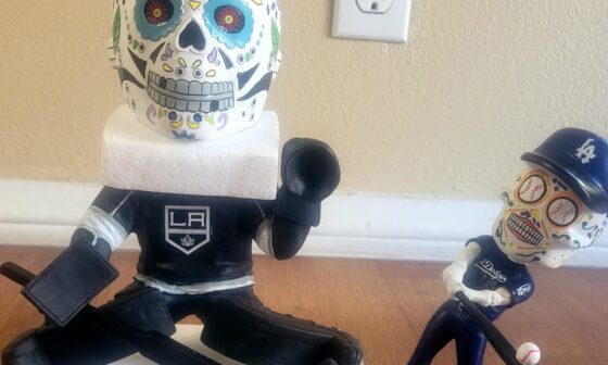 Just in time for Dia De Los Muertos. This bobblehead is enormous.