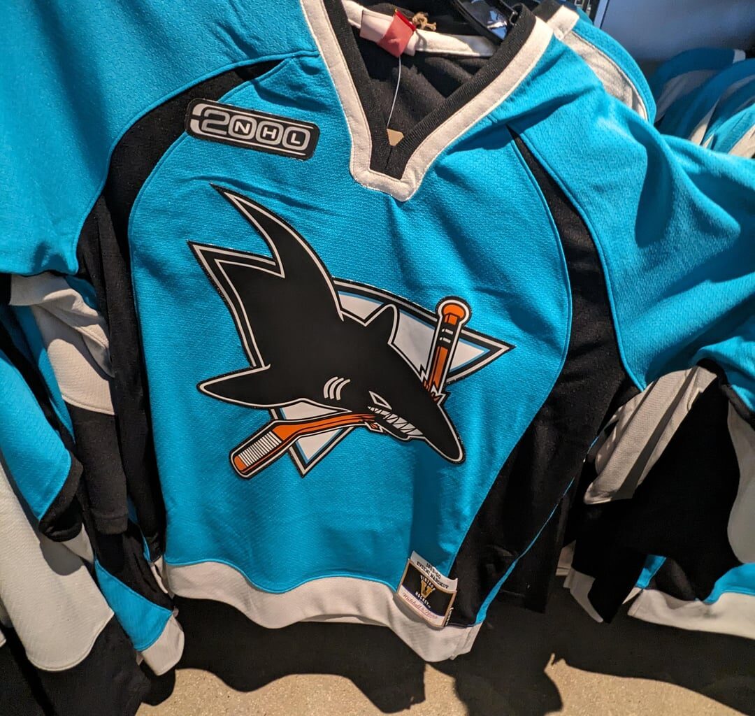 Throwbacks at the Sharks Pro Shop in the Tank