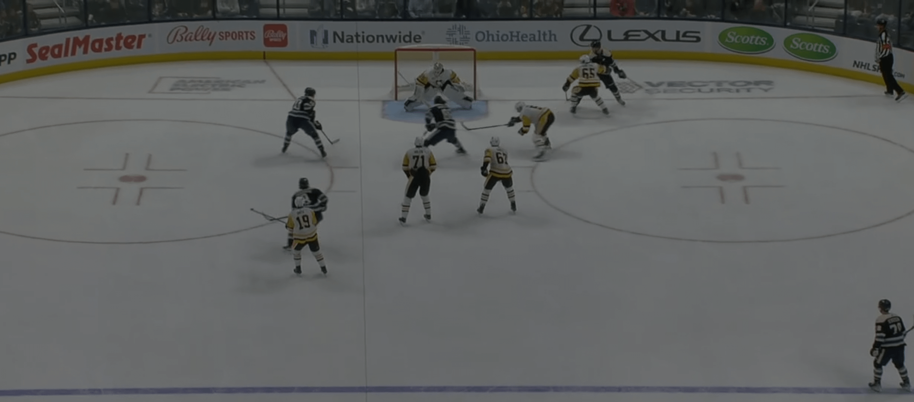 Jarry allowed 3 goals against the Columbus Blue Jackets