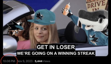 loved watching eklund steal the puck from McDavid but did not love watching the Sharks twitter account steal the meme I made after it blew up without crediting me 😬