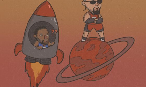 Hey r/rockets, I'm a Clippers fan who makes an NBA doodle series called 'Good Vibes Janky Drawing'. Here's one for tonight game.