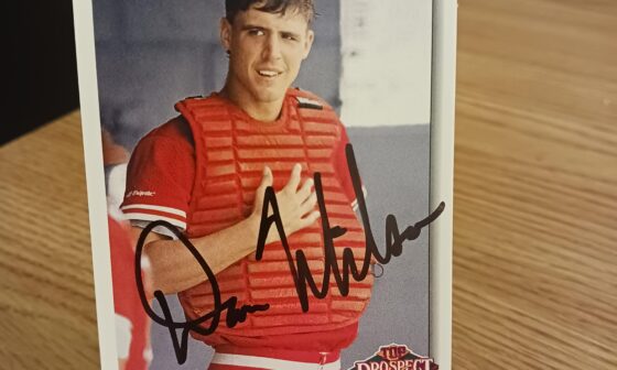 Posting a Reds autographed card every day until we win the World Series. Day 143: Dan Wilson