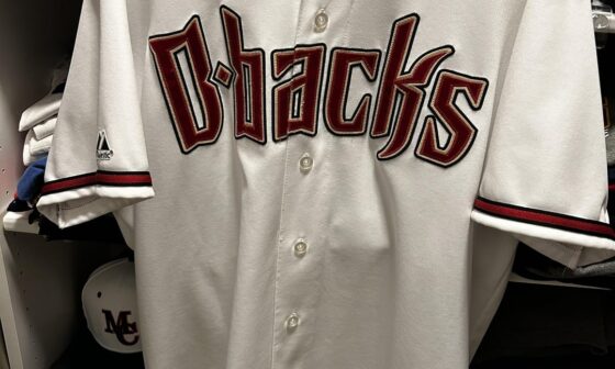 Dbacks Home White Jersey for Sale - XL