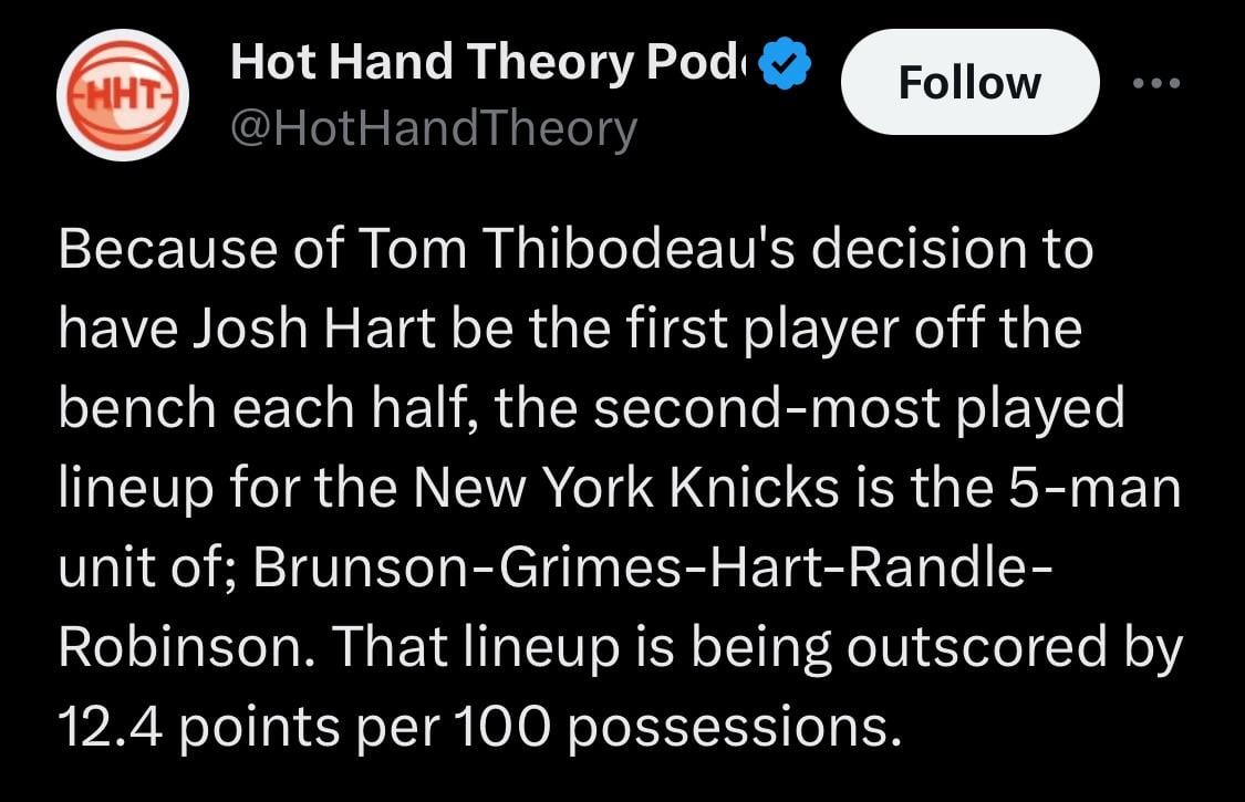 The lineup with Grimes, Hart, etc sucks…