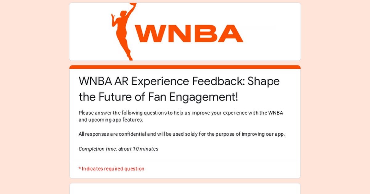WNBA AR Experience Feedback: Shape the Future of Fan Engagement!