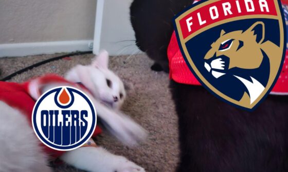 Florida Panthers vs Edmonton Oilers a demonstration by Jason Purrhees and Art the CLAWn