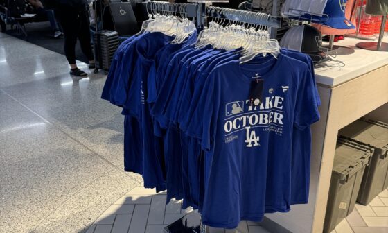 One week later and the “Take October” Dodgers shirts are now an additional 25% off
