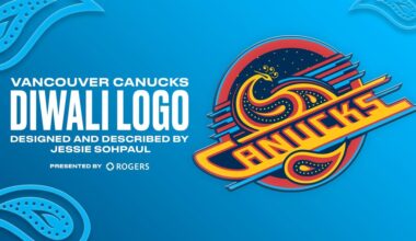 This year's Canucks Diwali logo, designed by artist Jessie Sohpaul