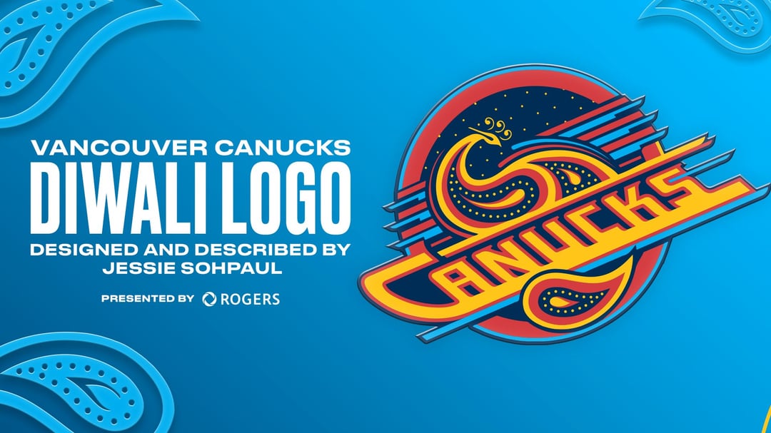 This year's Canucks Diwali logo, designed by artist Jessie Sohpaul