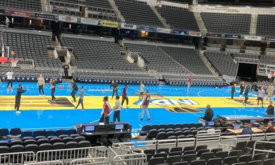 The Pacers court for the game tonight