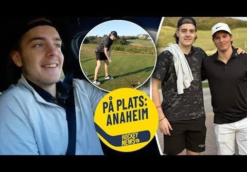 Leo Carlsson and Isac Lundeström interviewed while playing golf. With english subtitles