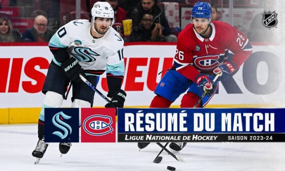 Kraken vs Canadiens 4/12 | Faits saillants