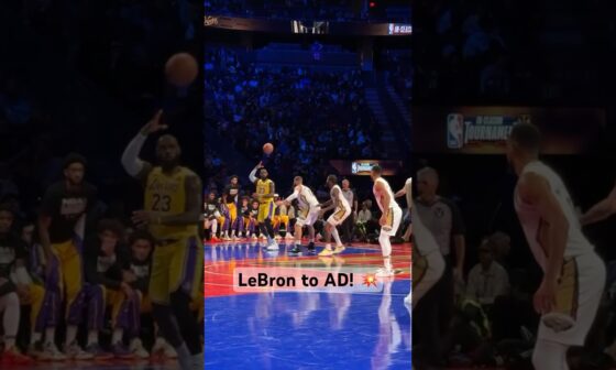 LeBron tosses it up to Anthony Davis! 👏🏆 | #Shorts