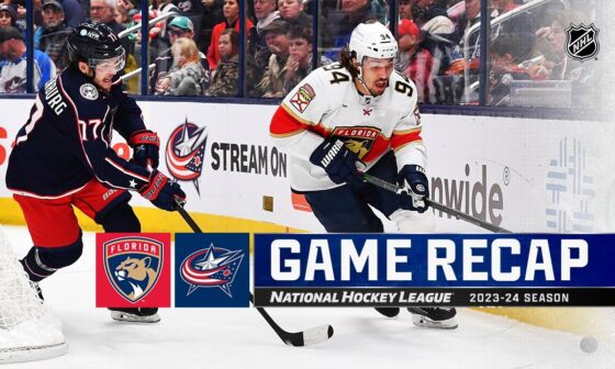 Panthers @ Blue Jackets 12/10 | NHL Highlights 2023