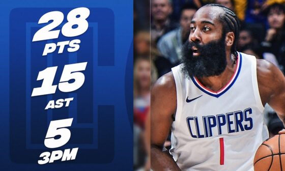 James Harden Drops 28 PTS & 15 AST Against The Warriors! | December 14, 2023