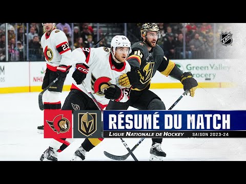 Sénateurs vs Golden Knights 17/12 | Faits saillants
