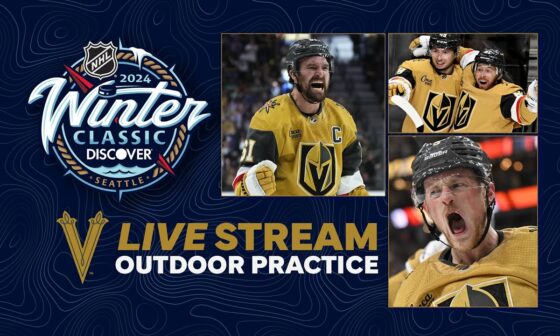 Jack Eichel, Mark Stone and the Golden Knights 2024 Discover NHL Winter Classic Practice Skate