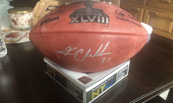 Kam Chancellor signed ball my wife got me for Christmas