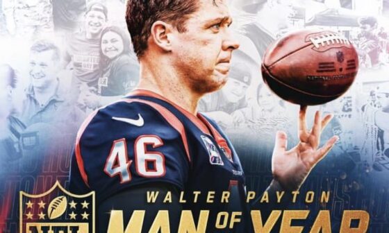 The 🐐 Jon Weeks is our nominee for Walter Payton Man of the Year