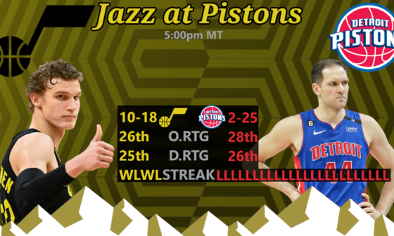 WAKE UP!! WE WILL NOT LOSE. WE CAN NOT LOSE. JAZZ. PISTONS.