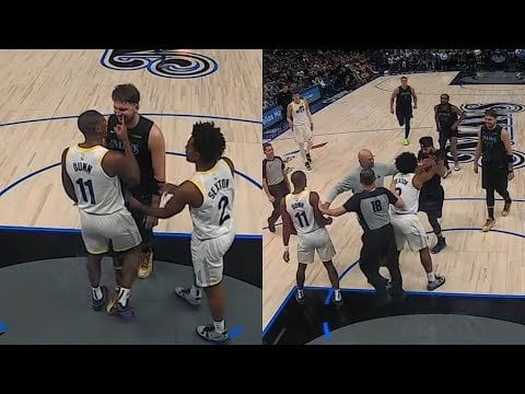 Luka Doncic laughs at Kris Dunn for getting heated and pointing in Luka's face