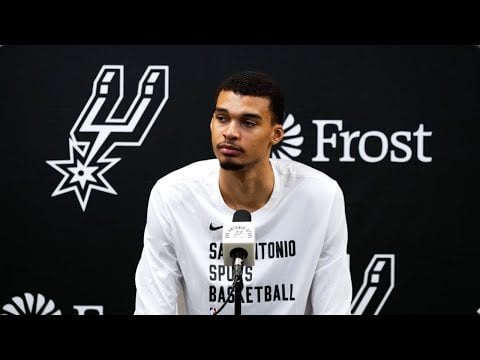 Wemby Post-Game Interview - French part / 12.8.2023