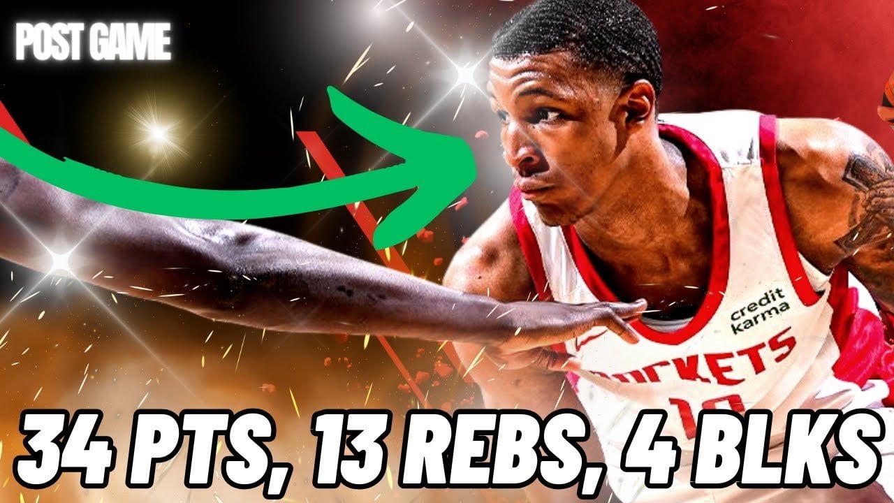 HOUSTON ROCKETS VS ATLANT HAWKS, JABARI SMITH JR GOES OFF!