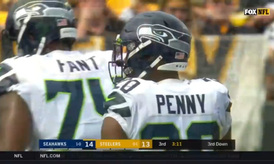 Rashaad Penny's 37-yard TD run vs the Steelers (Week 2, 2019)
