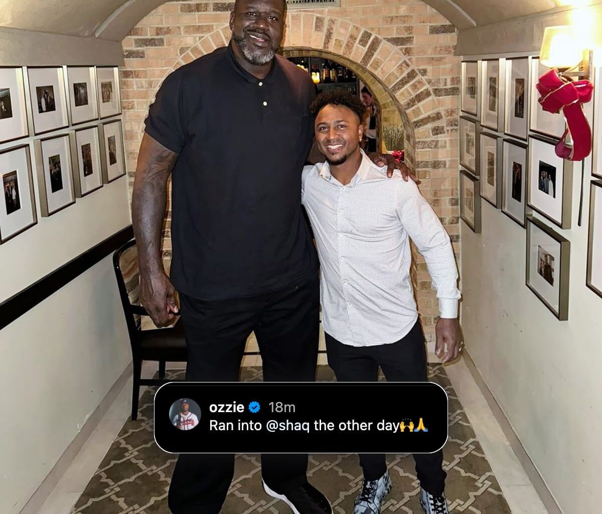 [MLB] Ozzie Albies next to Shaq 😂