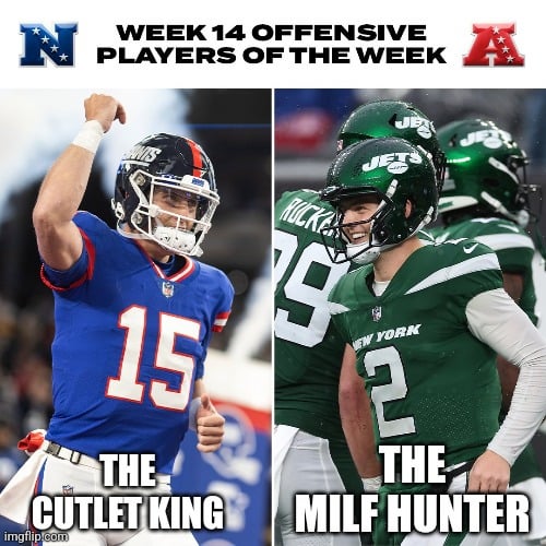 Yes, these are the real conference offensive players of the week. What a time to be alive.