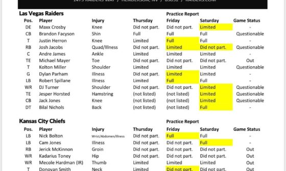 Final Injury Report for week 16. Michael Mayer out