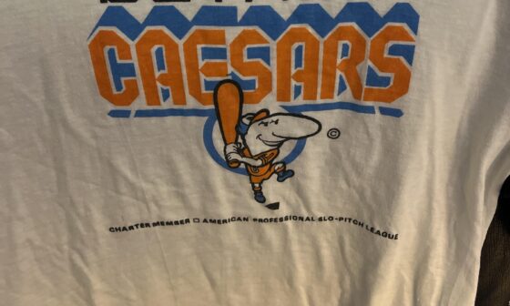Detroit Caesars Slo-Pitch shirt my buddy got me for Christmas! (Softball team owned by Mike Ilitch in the late 70s a few old tigers played in here and there from what I’ve read). Anyone familiar with this team?