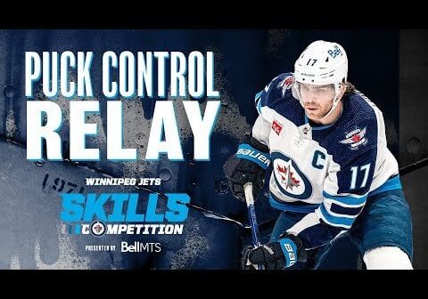 We challenged the Winnipeg Jets to a Puck Control Relay race