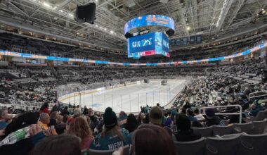 Marking ourselves safe from beer throwing LA Kings fans.