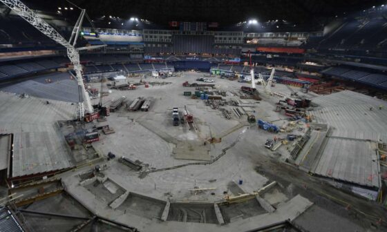 Progress on the dome, from the Jays FB today.